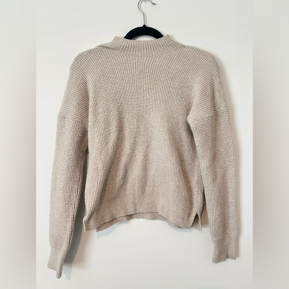 Pink Rose Cream Cowl Neck Sweater Soft Knit